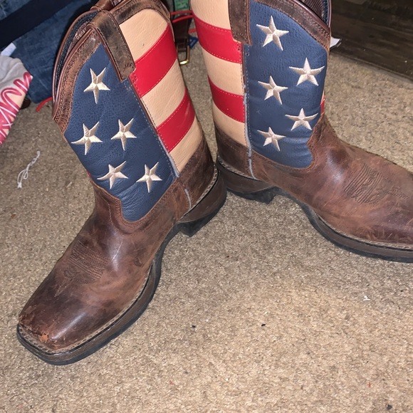 Lil Rebel by Durango American Flag Patriotic Western Boots Big Kids Size US 5M - Picture 2 of 5